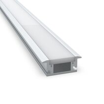 Floor Recessed Walk-On 2 Meter Aluminium LED Strip Extrusion Silver - AQS-EXT-008-200-A1