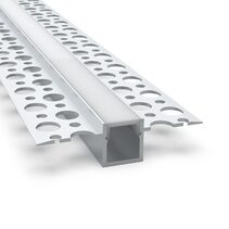 Recessed 2 Meter Aluminium LED Strip Extrusion White - AQS-EXT-011-200-A8