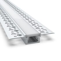 Floor or Wall Recessed 2 Meter Aluminium LED Strip Extrusion White - AQS-EXT-015-200-A8