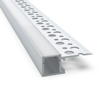 Recessed 2 Meter Aluminium LED Strip Extrusion White - AQS-EXT-016-200-A8