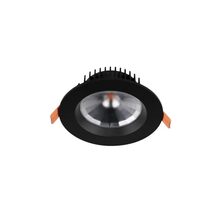 Round 15W LED Dimmable Downlight Black / Quinto - DL1584/BK/5C