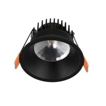 Round 10W Dimmable LED Downlight Black / Quinto - DL9420/BK/5C