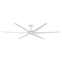 Glide 80" DC 5 Blade Ceiling Fan With 18W Tri-Colour Dimmable LED White - 60156 + 60161