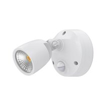 Muro Eco 10W LED Single Head Polycarbonate Coastal Spotlight With Sensor White / Tri-Colour - 25073