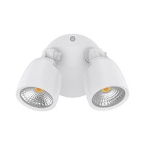 Muro Eco 20W LED Twin Head Polycarbonate Coastal Spotlight White / Tri-Colour - 25075