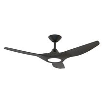 Strike 48" DC 3 Blade Ceiling Fan With 18W Tri-Colour Dimmable LED Black / Black - 60131 + 60141