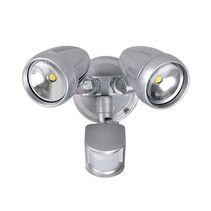 Pollux 2 30W Double Adjustable LED Spotlight with Sensor Silver / Tri-Colour - AC4202/SIL/TC
