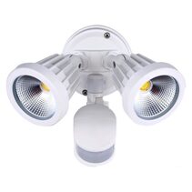 Pollux 7 30W Double Adjustable LED Spotlight with Sensor White / Tri-Colour - AC4262WH