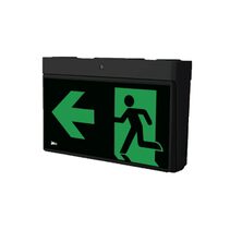 Mirach 1 3W Surface Mounted LED Exit Sign with Emergency Light Black - SP-2001BK