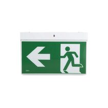 Mirach 1 3W Surface Mounted LED Exit Sign with Emergency Light White - SP-2001WH