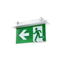 Mirach 2 2.5W Recessed LED Exit Sign with Emergency Light White - SP-2002WH
