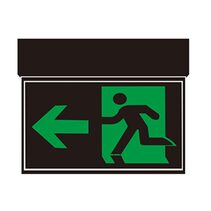 Mirach 3 2.5W Surface Mounted LED Exit Sign with Emergency Light Black - SP-2003BK