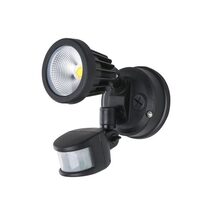 Pollux 8 15W Single Adjustable LED Spotlight with Sensor Black / Tri-Colour - AC4263BLK