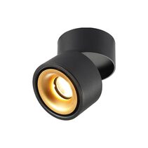 12W LED Adjustable Dimmable Surface Mounted Downlight Black & Gold / Tri-Colour - DL3017- BKTC12C02G