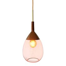 Lute Medium Pendant Bright Coral / Copper - LA101401