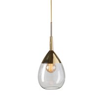 Lute Medium Pendant Smokey Grey / Gold - LA101466