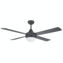 Altair 9 52" AC 4 Blade Ceiling Fan with 20W LED Light Black / Tri-Colour - MP1248-4-LED/BLK