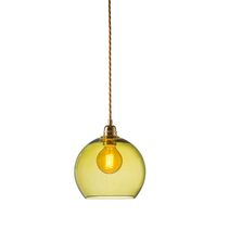 Rowan Medium Pendant Matt Gold / Olive - LA101620