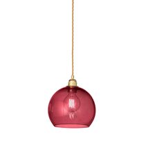 Rowan Medium Pendant Matt Gold / Ruby - LA101623