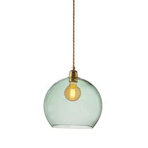 Rowan Large Pendant Matt Gold / Forest Green - LA101631