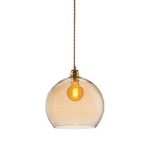 Rowan Large Pendant Matt Gold / Golden Smoke - LA101637
