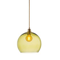 Rowan Large Pendant Matt Gold / Olive - LA101639