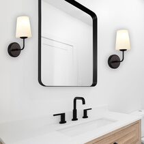 Hopley Glass Wall Light Black - OL69473BK