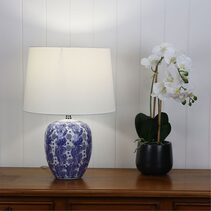 Mei Ceramic Table Lamp Blue - OL98892
