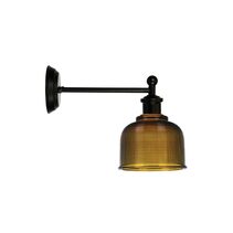 Boulton Retro Wall Light Complete with Glass Black / Amber
