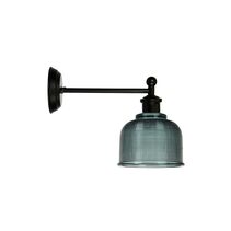 Boulton Retro Wall Light Complete with Glass Black / Blue
