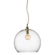 Rowan Extra Large Pendant Matt Gold / Clear - LA101757