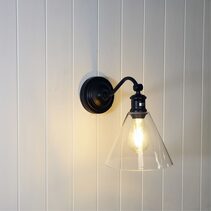 Abby Hamptons Style Classic Wall Light Black - OL69385BK