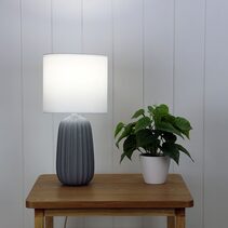 Benjy.20 Ceramic Table Lamp Grey - OL90110GY