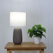 Benjy.20 Ceramic Table Lamp Taupe - OL90110TP