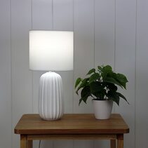 Benjy.20 Ceramic Table Lamp White - OL90110WH