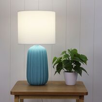 Benjy.25 Ceramic Table Lamp Blue - OL90111BL