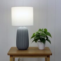 Benjy.25 Ceramic Table Lamp Grey - OL90111GY