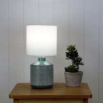 Celia Ceramic Table Lamp Green - OL90117GN