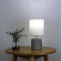 Vera Table Lamp Grey / White - OL90118GY