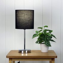 Zola Table Lamp Chrome / Black - OL90120BK