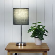 Zola Table Lamp Chrome / Grey - OL90120GY
