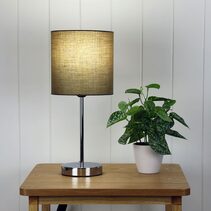 Zola Table Lamp Chrome / Taupe - OL90120TP