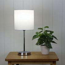 Zola Table Lamp Chrome / White - OL90120WH