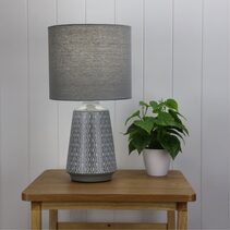 Moana Ceramic Table Lamp Grey - OL90151GY