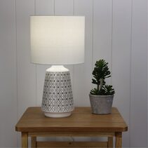 Moana Ceramic Table Lamp White - OL90151WH