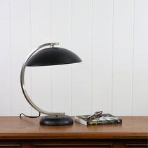 Deco Desk Lamp Matt Black / Brushed Chrome - OL93941BC