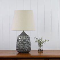 Daria Table Lamp Grey / Off White - OL94523