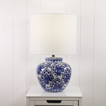 Eden Ceramic Table Lamp Blue - OL94530