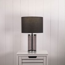 Nizio Smoke Glass Table Lamp Grey - OL95715SM