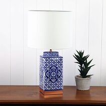 Xian Ceramic Table Lamp Blue - OL98893